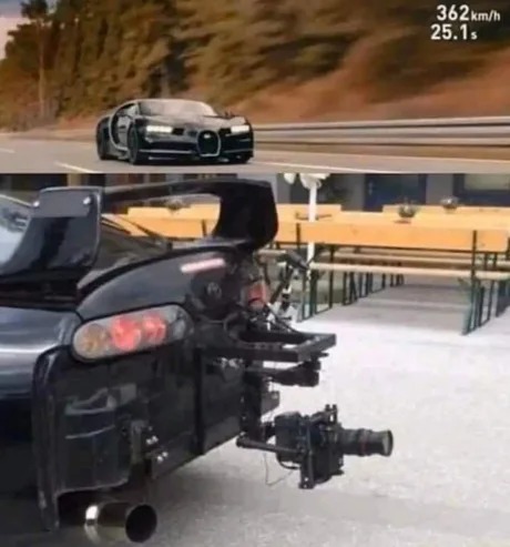 You need a Supra to record a Bugatti - meme