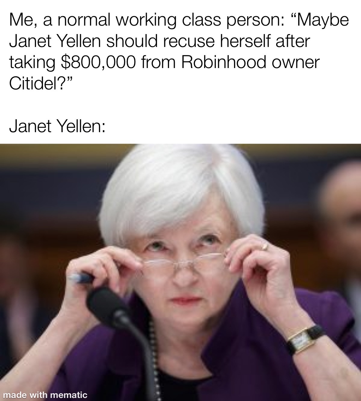 Yellin at Yellen - meme