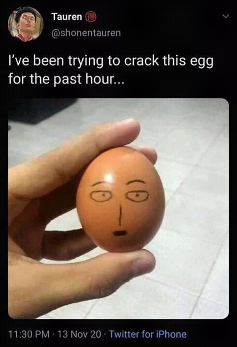 Serious egg - meme