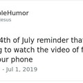 4th of July reminder