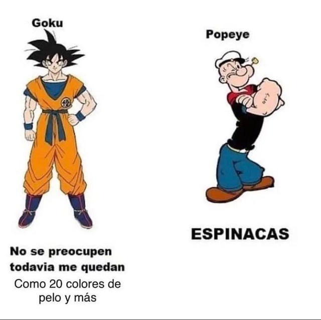 Goku vs popeye - meme
