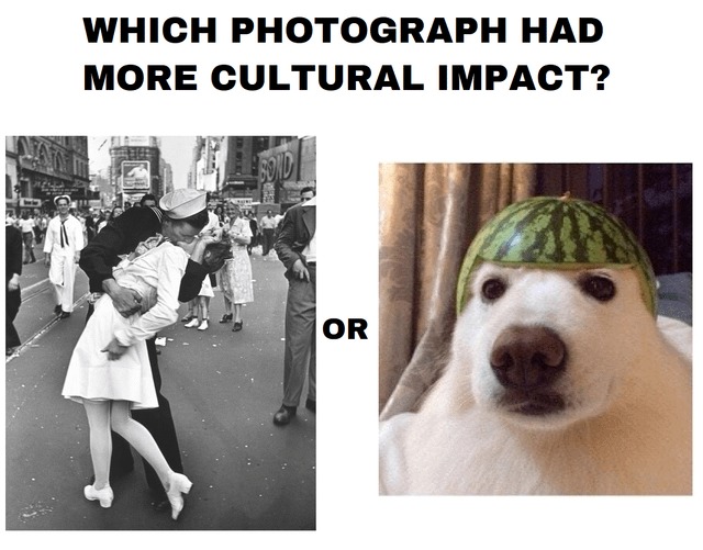 Which photograph had more cultural impact? - meme