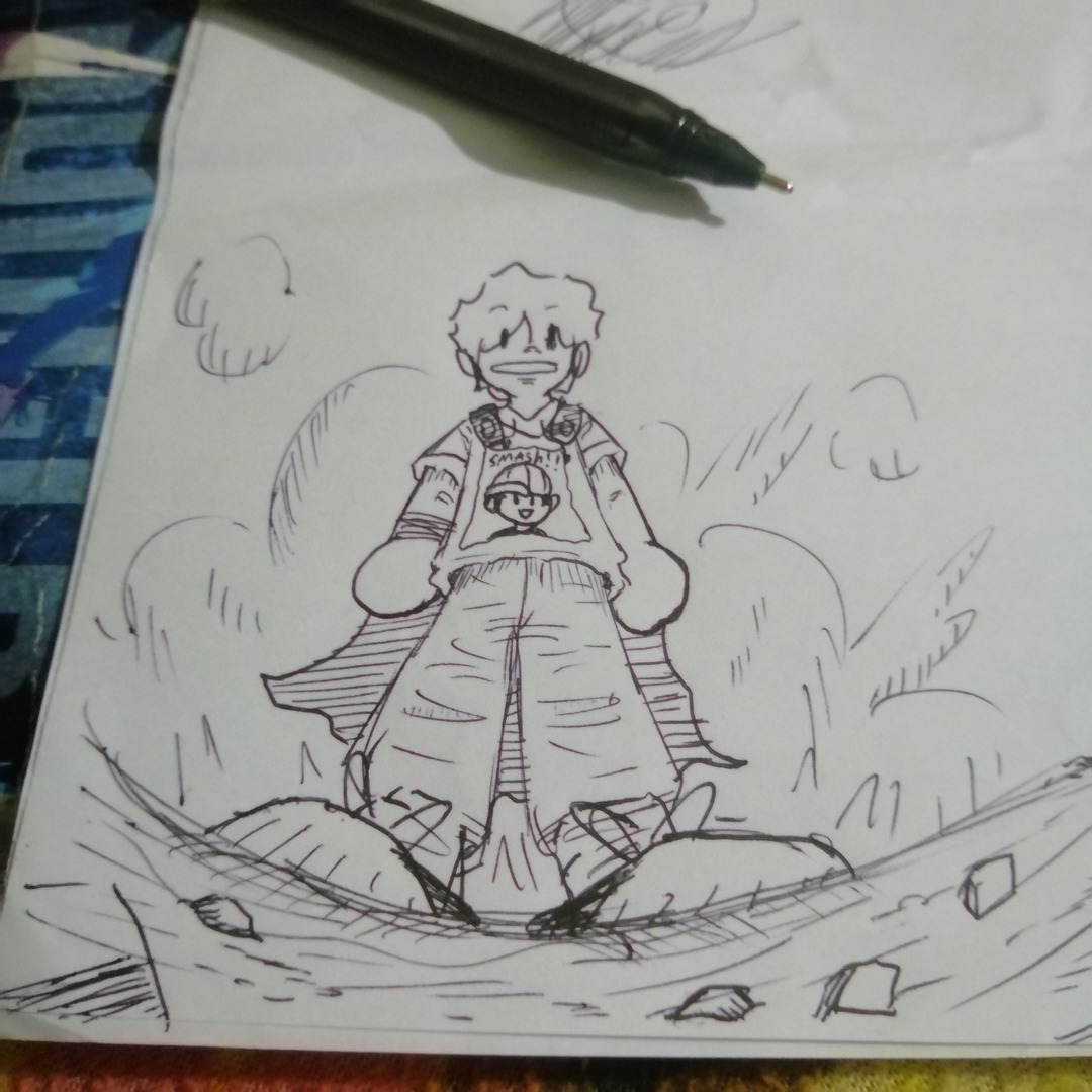 Un dibujo que hice hoy, más o menos así se verían mis cómic /mangas, pura imaginación we, me detesto :'v - meme
