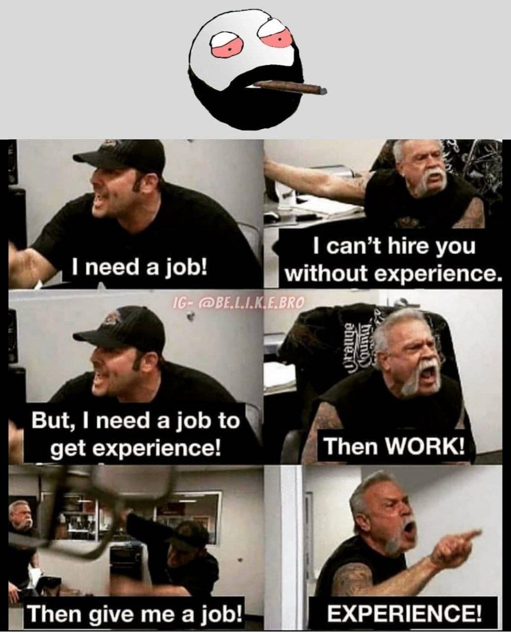 Work experience - meme
