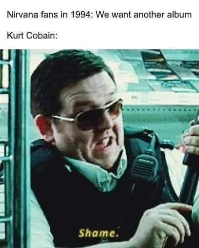 Kurt Cobain dark humor meme