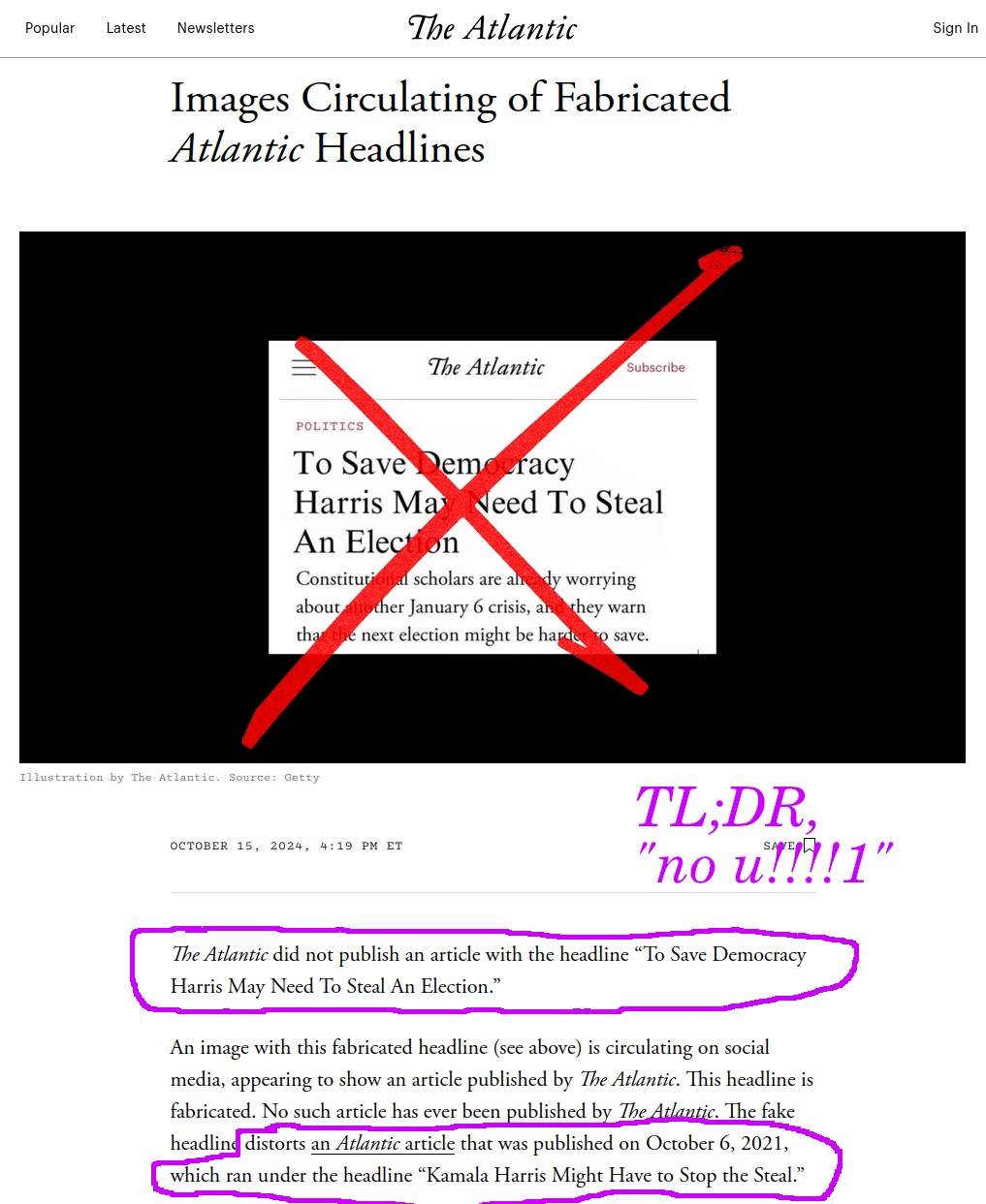 How dare you reword our article to say what we actually want... - meme