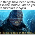 Middle East is back on the menu