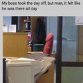 My boss' chair