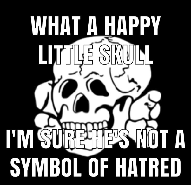 Happy little skull - meme