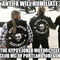 Antifa will humiliate the Gypsy Joker Motorcycle Club MC of Portland, Oregon