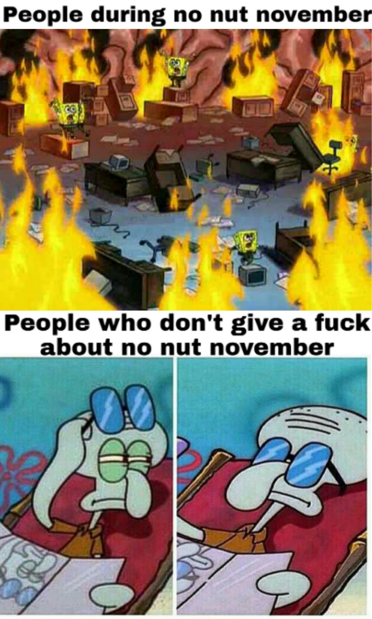 I really enjoy nutting during november - meme
