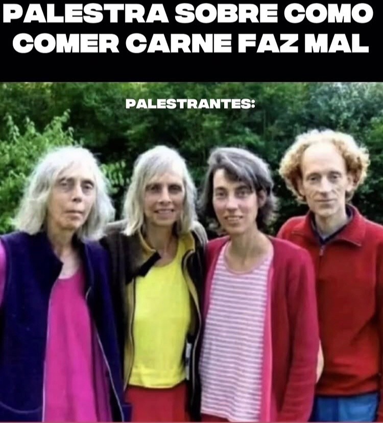 vegano nem é gente - meme