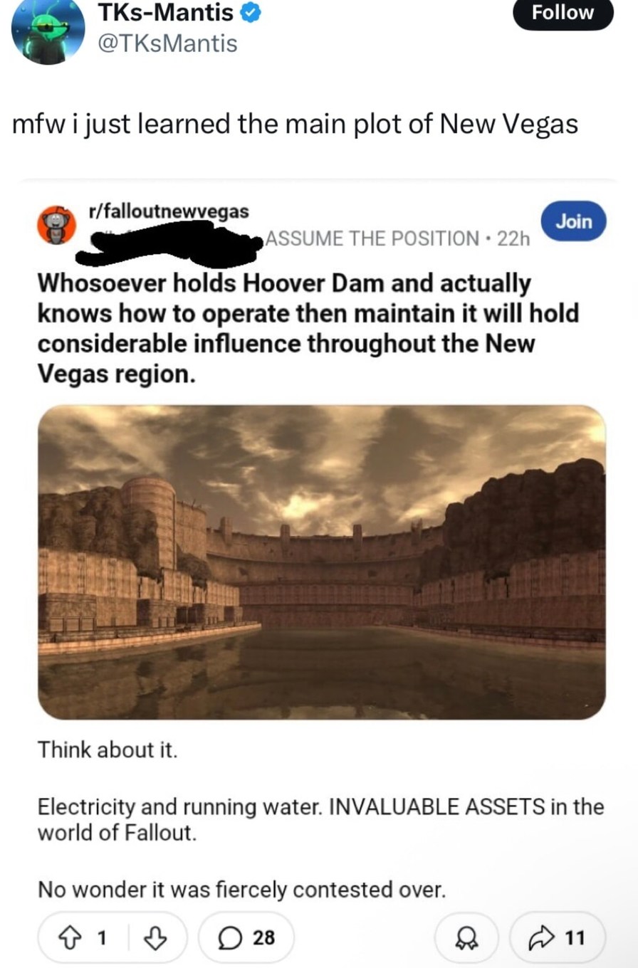 New Vegas politics hit different post-apocalypse - meme