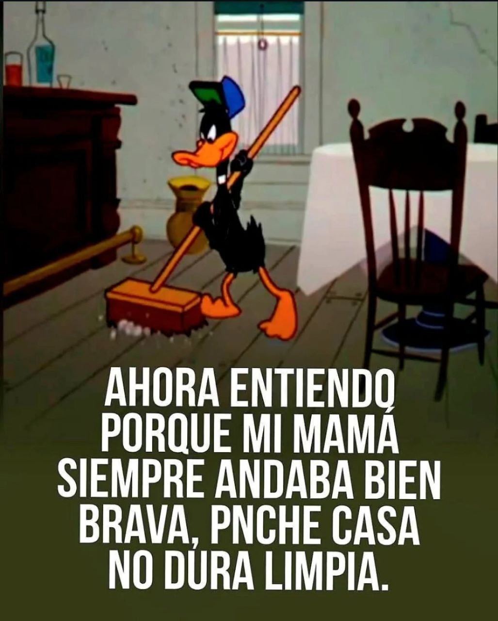 Ahora entiendo por qué mi mamá siempre andaba brava: la casa no se limpia sola - meme