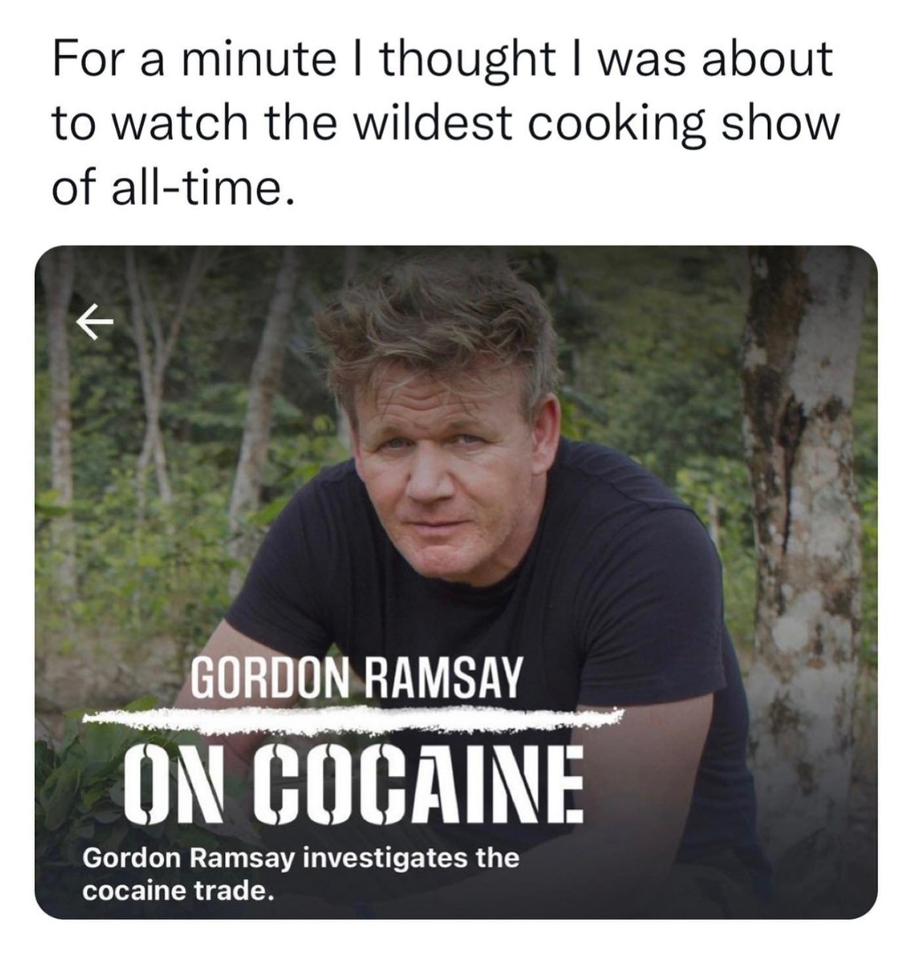 Gordon Ramsay on cocaine - meme