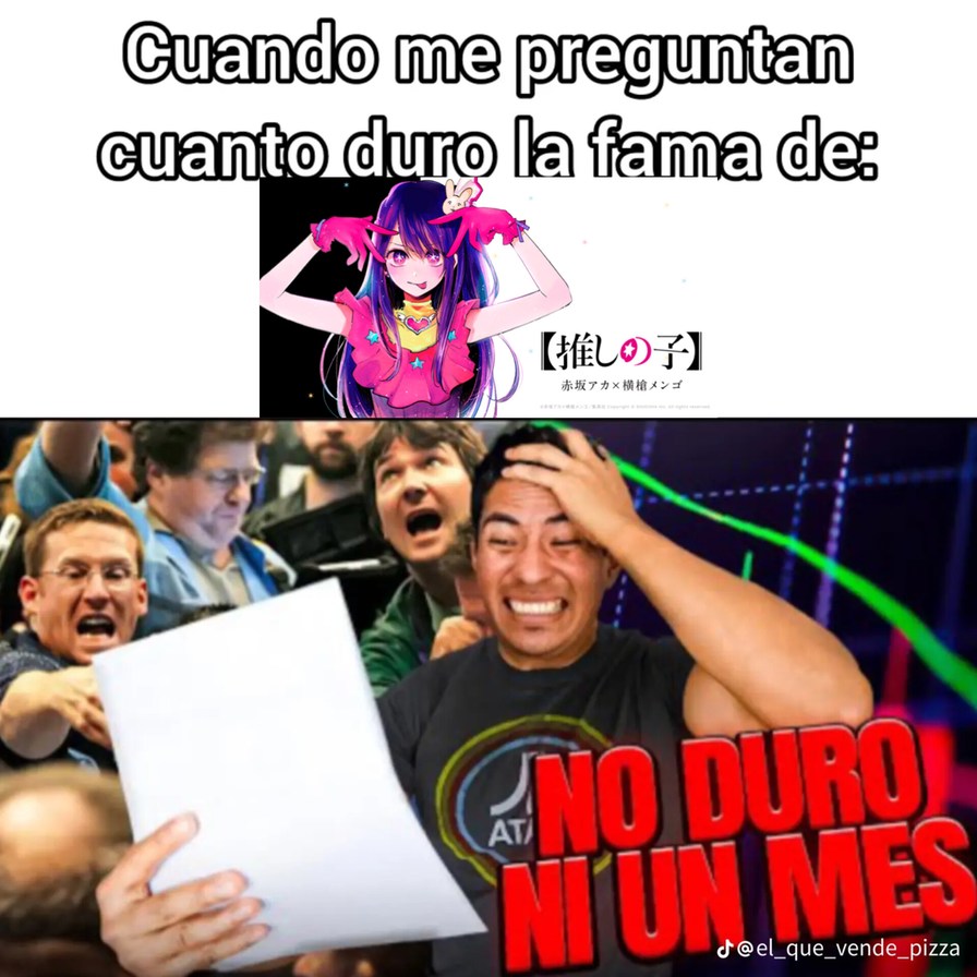 No duró ni un mes este anime - meme