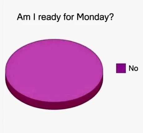 Ready for Monday? Bro I barely survived Sunday - meme