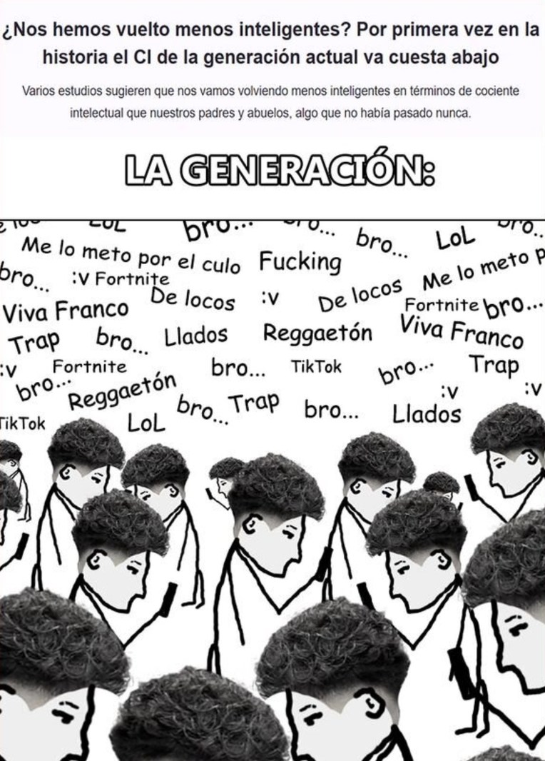 IQ a la baja y memes al alza: el verdadero cambio generacional