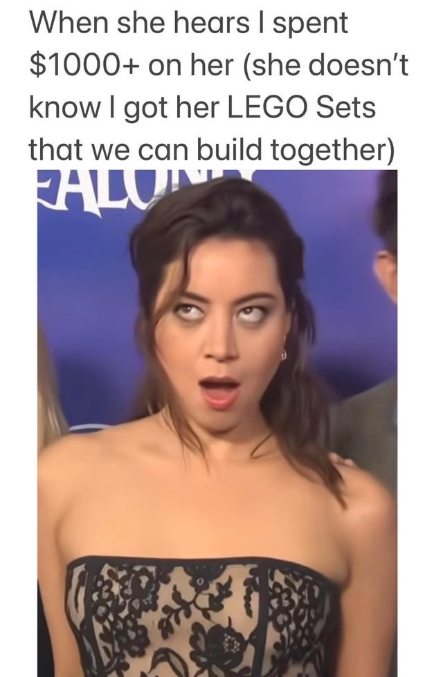 She doesn’t know it’s LEGO and I’m the gift too - meme