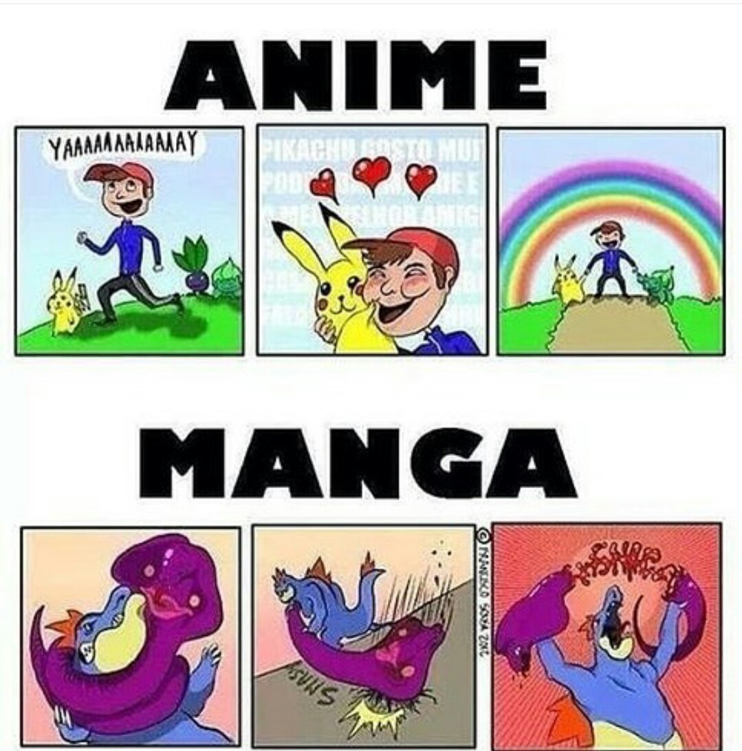 El anime y manga de pokemon - meme