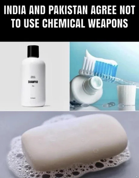 India and Pakistan agree not to gas each other this time - meme