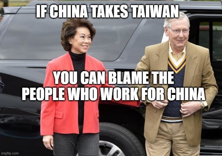 This turd is bought and paid for my his Chinese brides homeland 25 million to be exact - meme