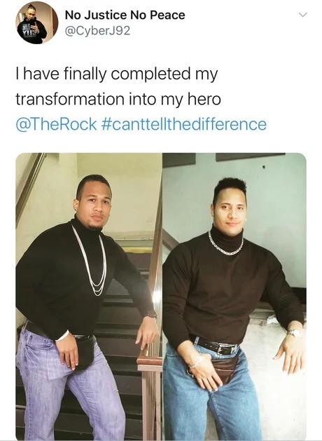 The Rock cosplay - meme