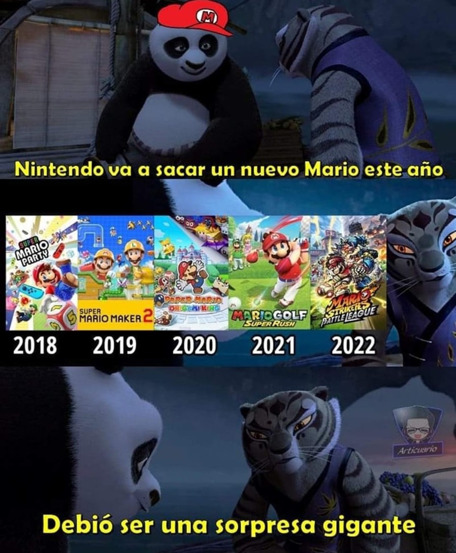 Cada año un Super Mario nuevo - meme