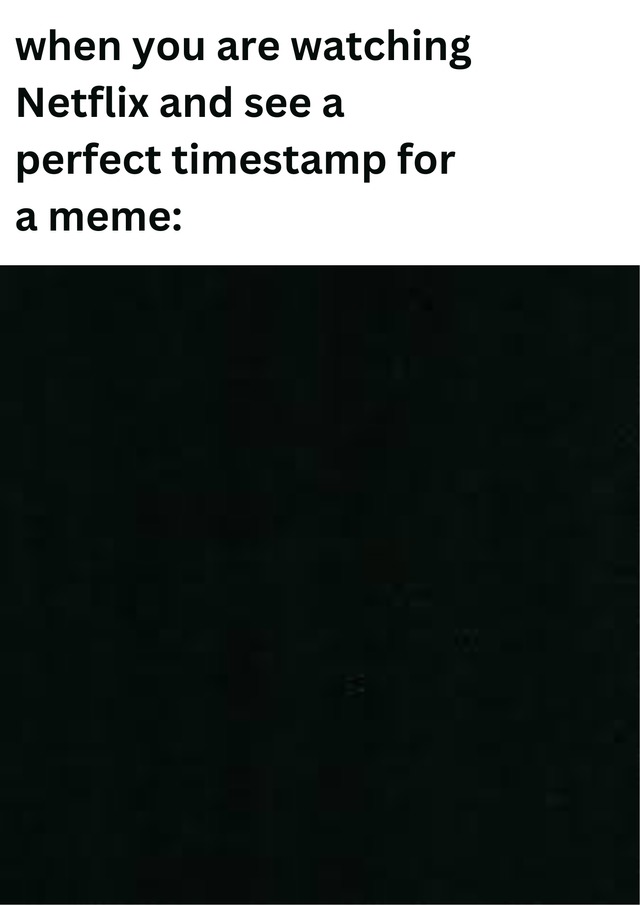 Pefect timestamp for a meme