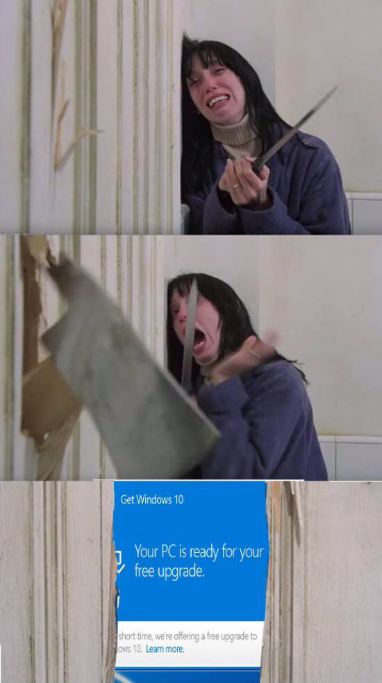 Heeeere's Windows 10 - meme
