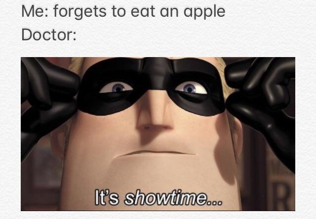 an apple day keeps... - meme