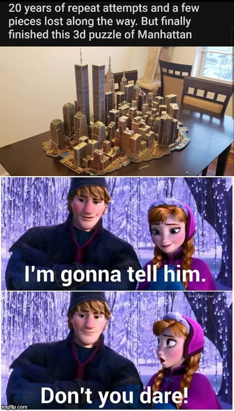 Manhattan 3d puzzle - meme