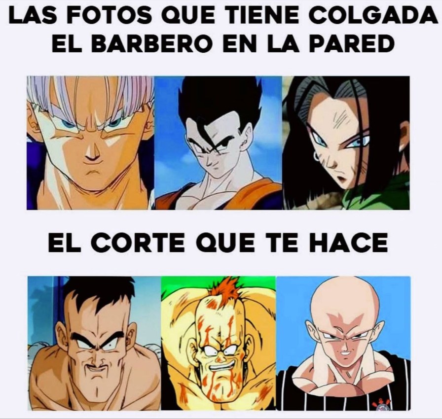 Las fotos del barbero vs el corte que te deja - meme