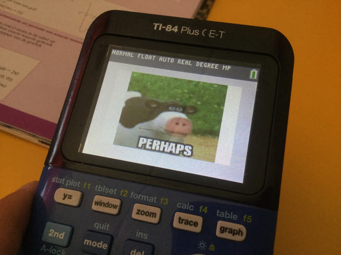 Are you looking at memes on your calculator?