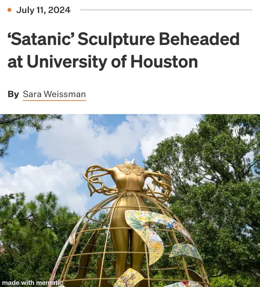 Why is government funding religious statues? It’s called separation of church and state for a reason - meme