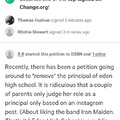 Sjw started petition to remove principal because she likes Iron Maiden. This is to keep her.