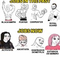 Trabajos antes vs trabajos ahora