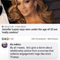 Jennifer Lopez about men under the age of 33