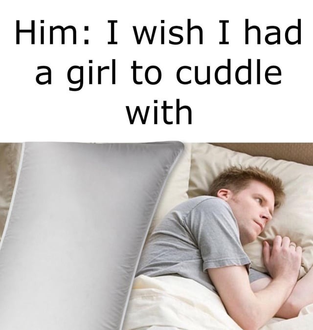 Him: I want cuddles. Universe: Here’s solitude instead - meme
