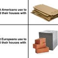 American vs European houses. The difference is in build materials!