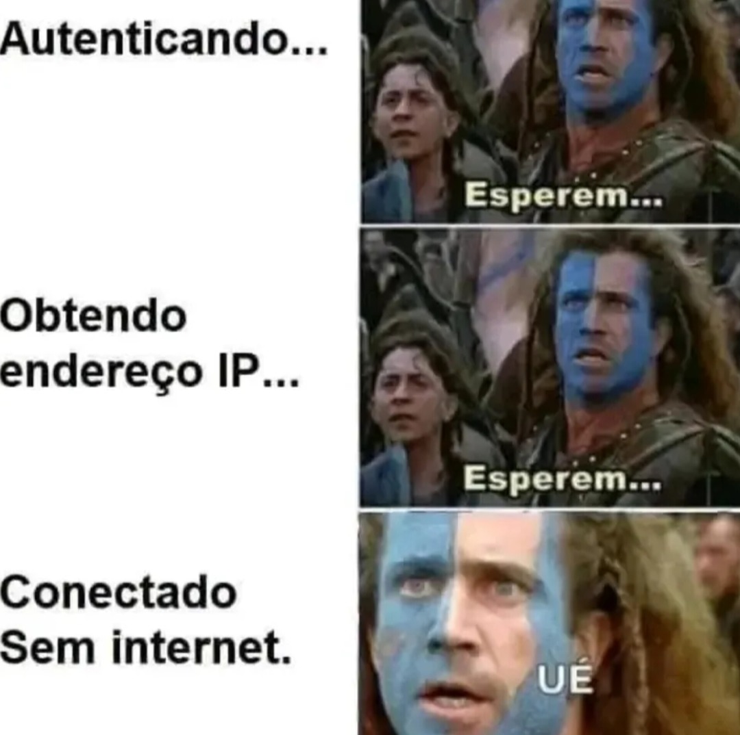 Conectado sem Internet - meme