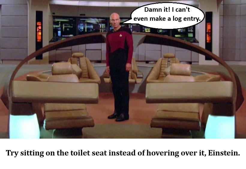 Only devoted Trek fans will understand. Picard had his problems. - meme