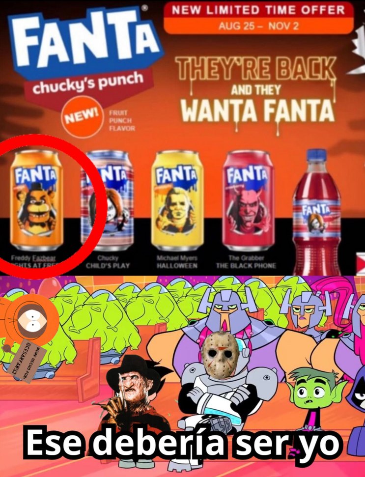 Meme hecho en 5 minutos para no dejar la cuenta muerta, no es por tirarle hate a fnaf solo que por qué lo ponian al Freddy de fnaf y no al de Freddy Krueger de pesadilla. Y apenas me acabo de enterar que la Coinbench acá de cambiar la app:catd: