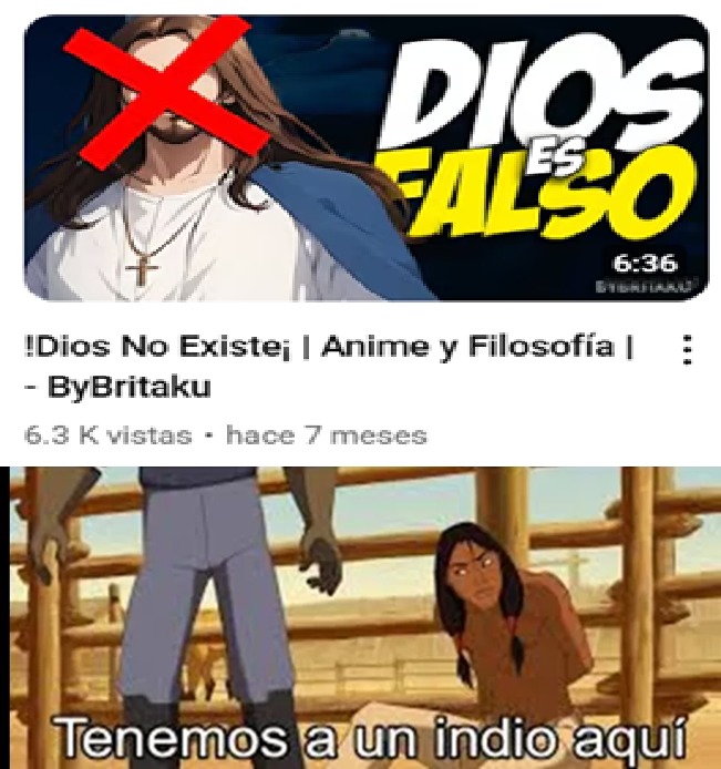 tremendo virgo retrasado otaku fracasado el que hizo ese video, su canal para que lo jodan: @bybritaku - meme