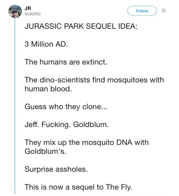 Jurassic Park sequel idea - meme