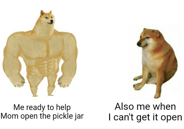 Battle of the pickle jar - meme