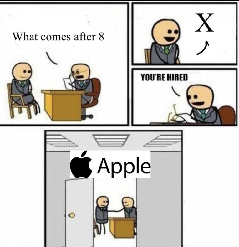 apple can't number - meme