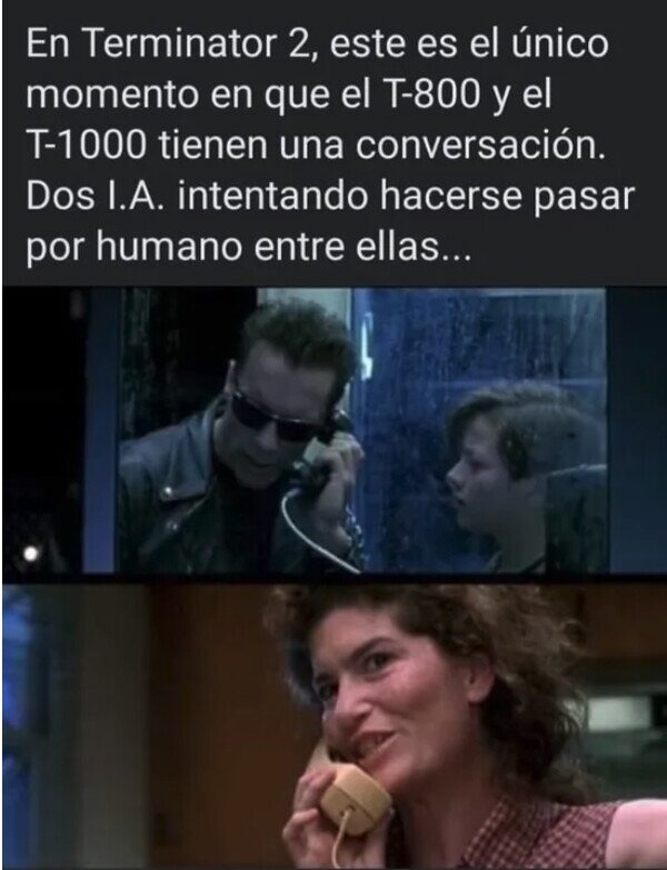 Momento IAs de Terminator 2 - meme
