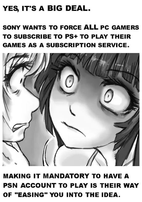 Explanation of what Play Station has done - meme