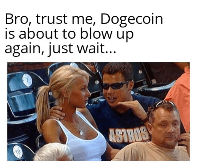 Dogecoin blowing up meme